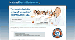 Desktop Screenshot of nationaldentalreviews.org