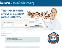 Tablet Screenshot of nationaldentalreviews.org